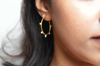 Luna Dot Hoops