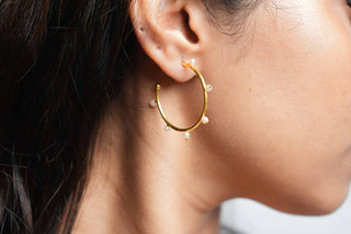 Luna Dot Hoops