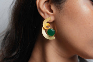Verde Swirl Studs