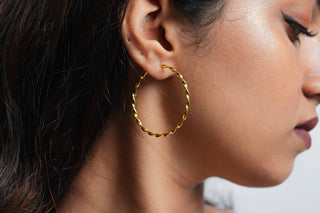 Gilded Helix Hoops