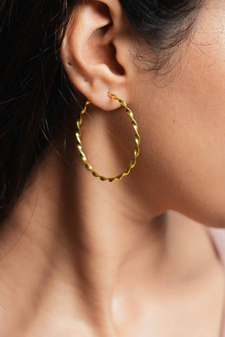 Gilded Helix Hoops