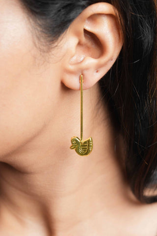 Golden Waddle Drop Earrings