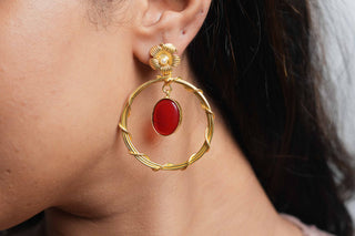Rosé Wreath Earrings