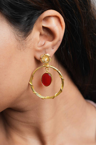 Rosé Wreath Earrings