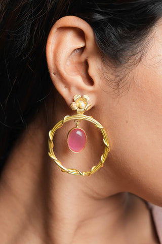 Rosé Wreath Earrings