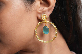 Rosé Wreath Earrings