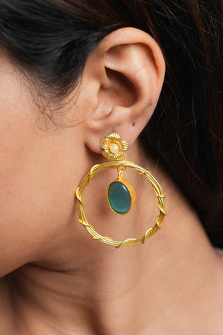 Rosé Wreath Earrings