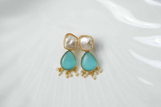 Pearl Anchor Earrings