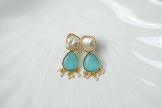 Pearl Anchor Earrings