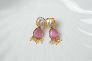 Pearl Anchor Earrings