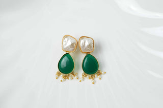Pearl Anchor Earrings
