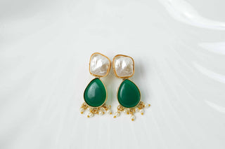 Pearl Anchor Earrings