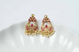 Suhana Pearl Kundan Earrings