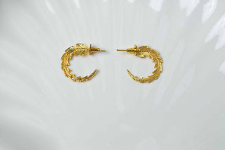 Golden Groove Hoops