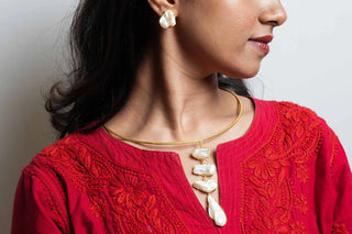 Ivory Cascade Neck Cuff Set