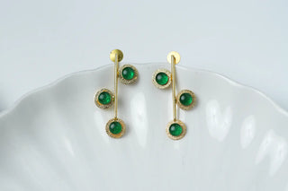 Triple Charm Earrings