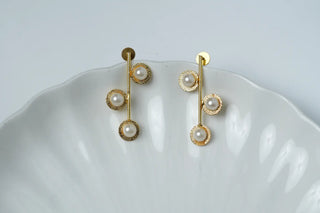 Triple Charm Earrings