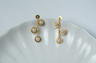 Triple Charm Earrings