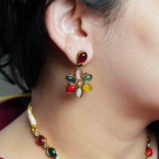 Rang Tarang Navaratna Necklace Set