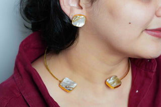 Ivara Pearl Neck Cuff Set