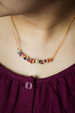 Mira Rawstone Chain Necklace