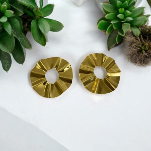 Golden bloom hoops