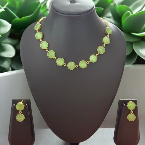 Zehra Necklace Set - Green