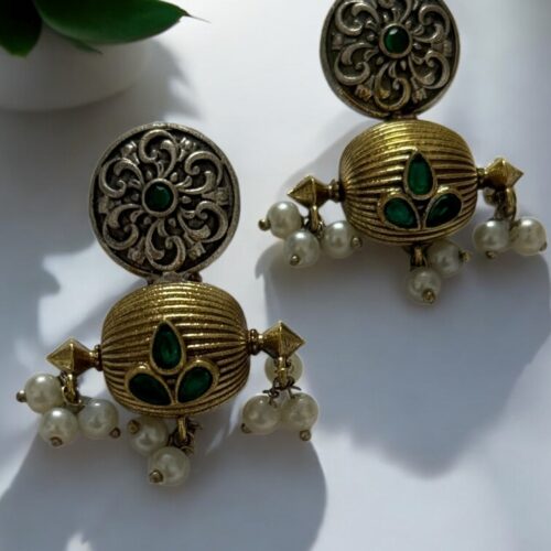 Viraasat Earrings - Green
