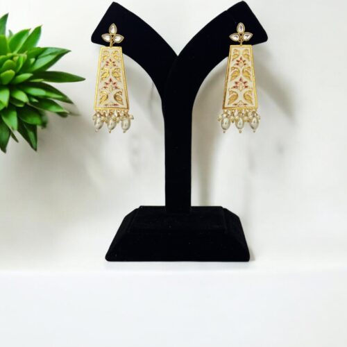 Mihika Drop Earrings - White