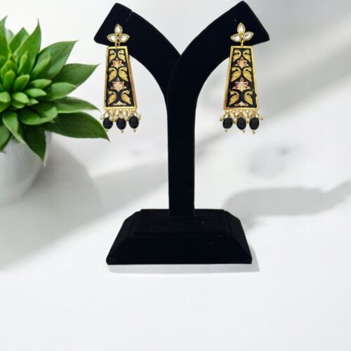 Mihika Drop Earrings - Black
