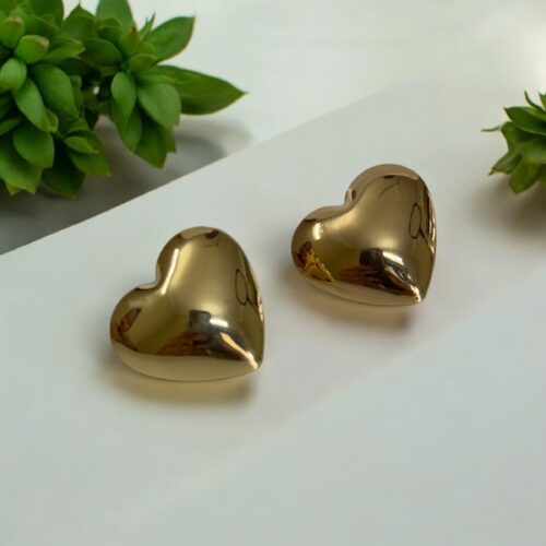 Golden Heart Studs
