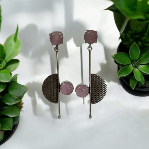 Celestial Echo Earrings - Pink