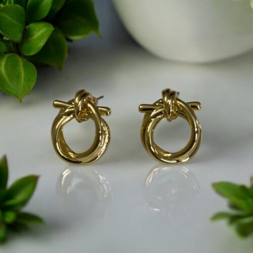 Golden Knot Studs