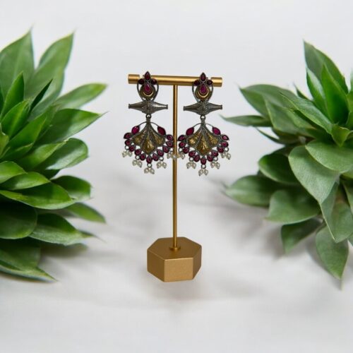 Maharani Charm Earrings - Red