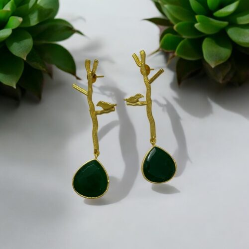 Whispering Branch Earrings - Green