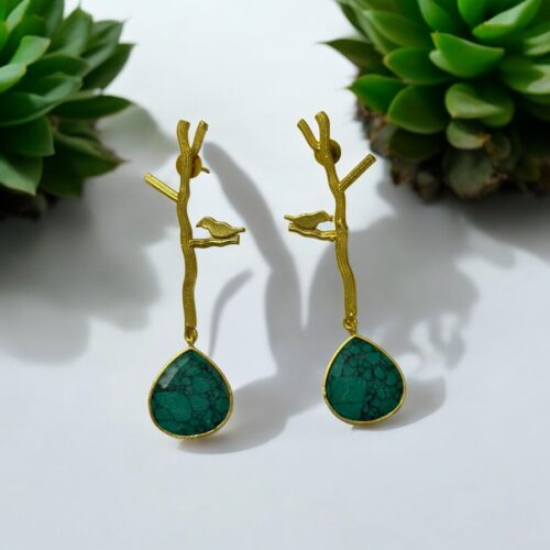 Whispering Branch Earrings - Turquoise