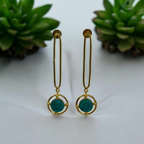 Celestial Orbit Earrings - Turquoise