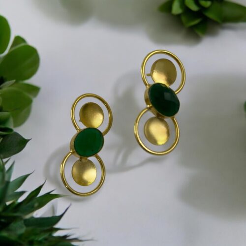 Nova Hoop Earrings - Green