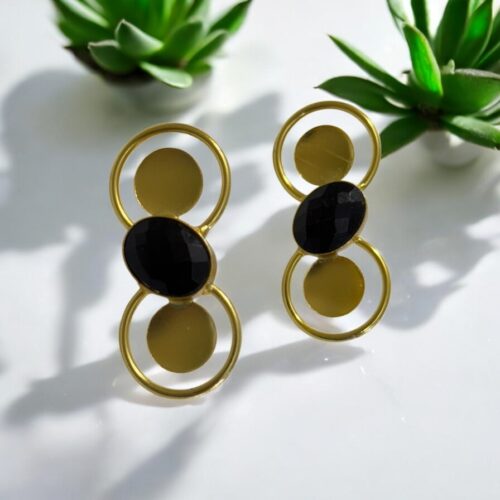 Nova Hoop Earrings - Black