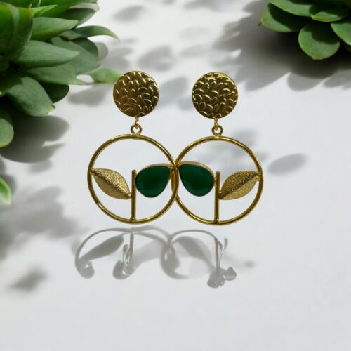 Scarlet Bloom Earrings - Green