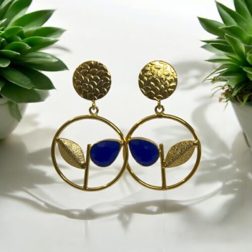 Scarlet Bloom Earrings - Blue