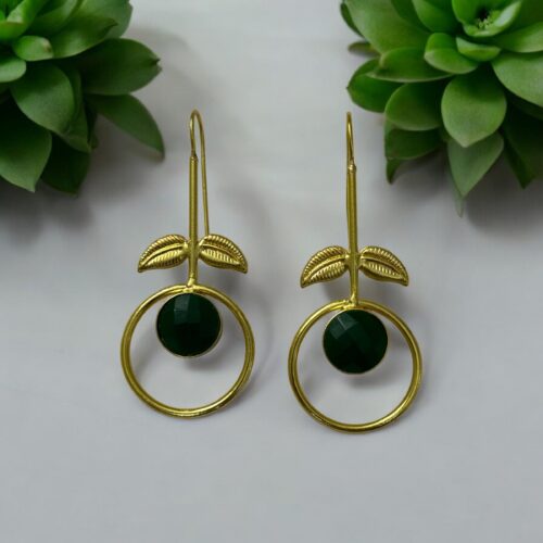 Cherry Bloom Earrings - Green
