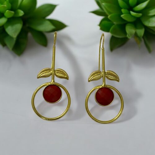 Cherry Bloom Earrings - Red