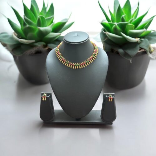 Temple Tassel Elegance Set - Ruby & Emerald