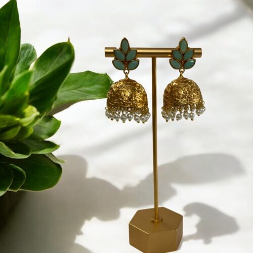 Pallavi Jhumkas - Ocean Green